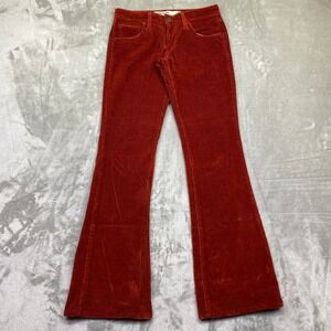 VTG Levi's 518 Superlow Boot Cut Corduroy Pants Women's Red Size 3M Fits 28"